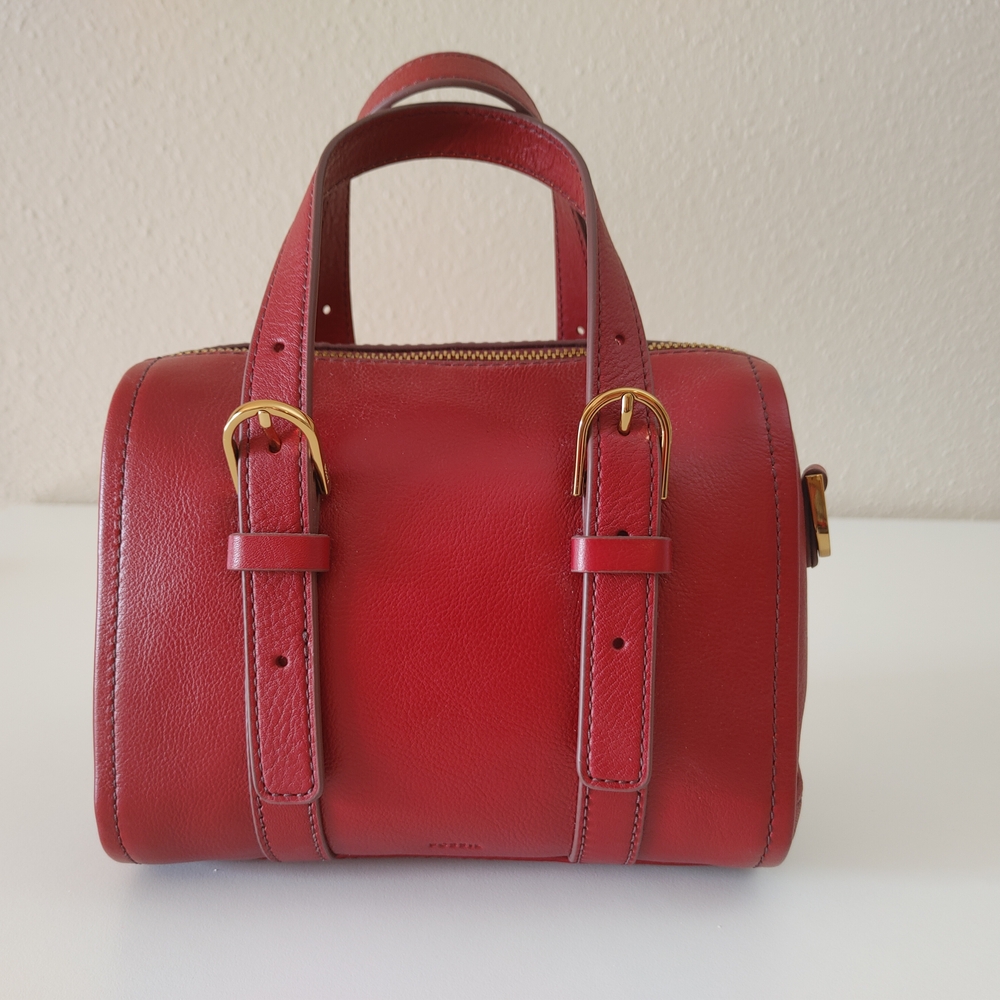 NWOT Fossil Leather Handbag Red